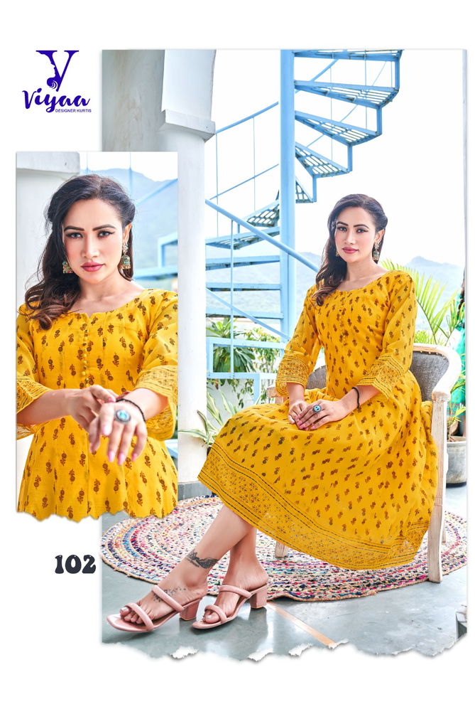 Stargirl By Viyaa Printed 101 To 108 Anarkali Kurtis Exporters In India